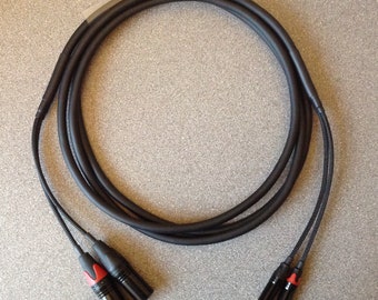 Phono / RCA to Male XLR - Twin Cable - 3m