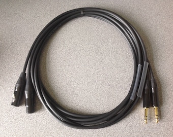 XLR Female to TRS / Balanced 1/4" Jack Cables - Pair - 3m