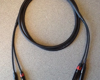 Phono / RCA to 1/4" Jack - Twin Cable - 2m