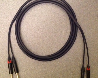 Phono / RCA to 1/4" Jack - Twin Cable - 3m