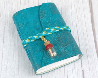 A7 Upcycled Leather, 300gsm Watercolour Sketchbook – Castaway Contemplations
