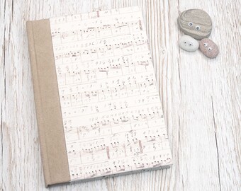 Hand-Bound Sheet Music Sketchbook: A5 Cartridge or Watercolor Paper