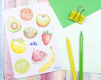 Fruit Stickers: Decorative Planner Scrapbooking Stickers