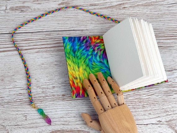 A7 Upcycled Leather, 300gsm Watercolour Sketchbook – Funky Fur