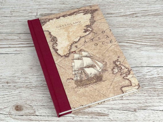 A5 Watercolour Sketchbook with Vintage Map Design, 300gsm 100% Cotton  Watercolour Paper