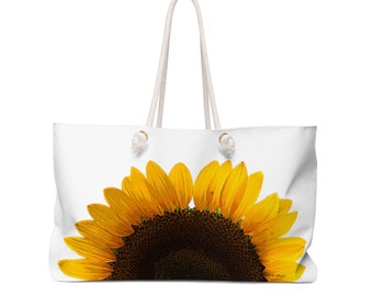 Sunflower Oversized Weekender Tote Bag MobiusMoon