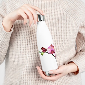 Orchid Flower 20oz Insulated Bottle MobiusMoon