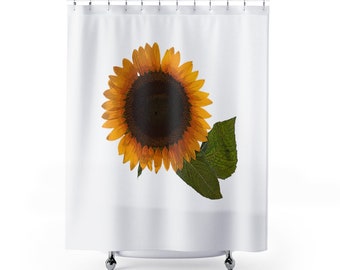 Sunflower Shower Curtains 71x74 MobiusMoon