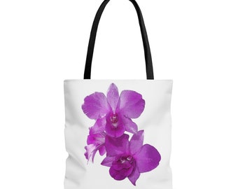 Fuchsia Orchid Large Tote Bag MobiusMoon