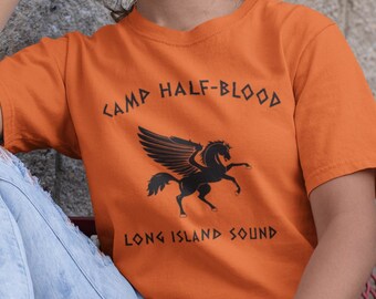 Camiseta del Campamento Mestizo, Camiseta de Percy Jackson, Camiseta del Campamento Mestizo de Long Island Sound, Camiseta del Campamento Júpiter, Camiseta unisex de semidioses griegos (tallas S-5XL)