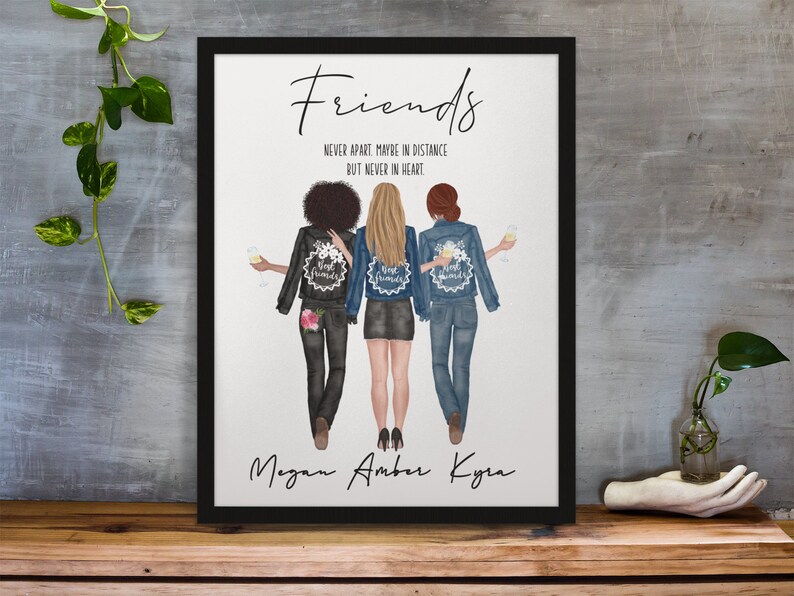 Custom Best Friends Print Personalized Best Friends Etsy