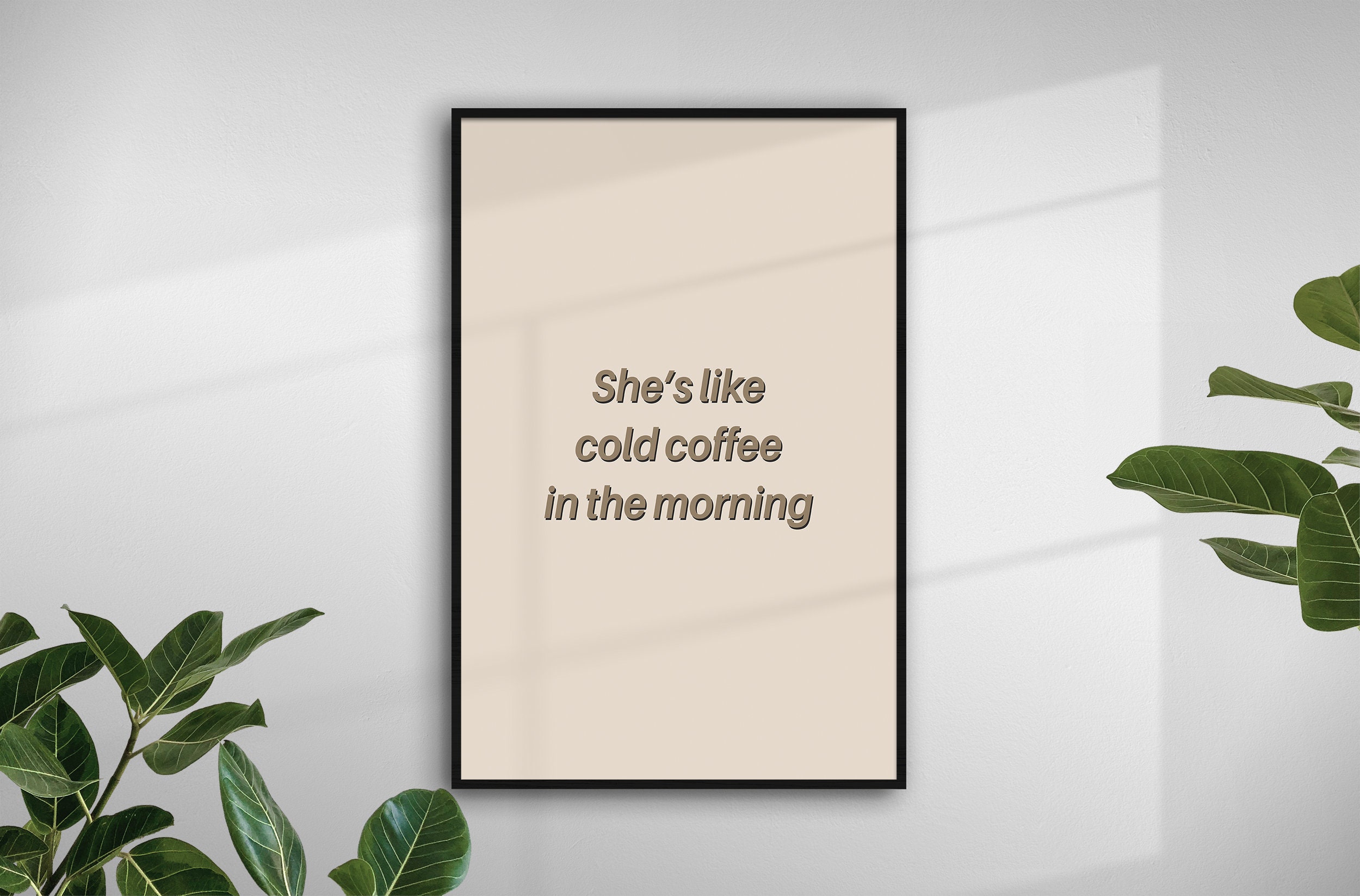 COLD COFFEE Quotes Lyrics Home Decor Wall Art Etsy