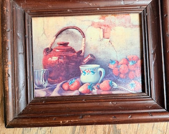 Midcentury Still Life Print, Robert Chailloux, Vintage Kitchen Decor 