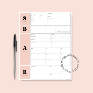 SBAR Nurse Brain Sheet