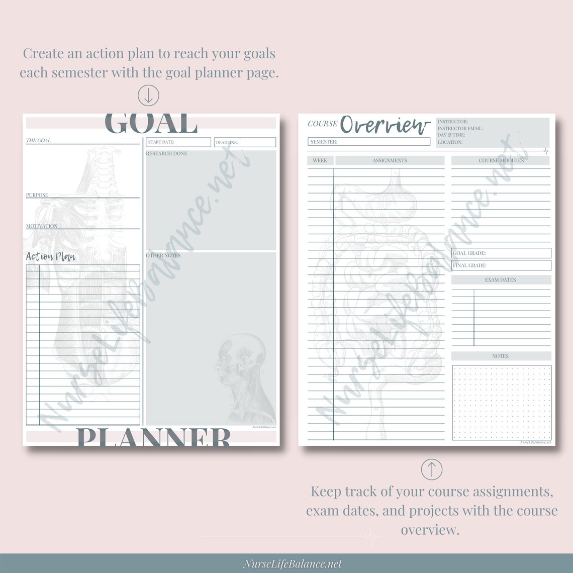 Ultimate Nursing Student Planner Bundle - Etsy