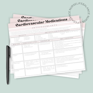 Cardiovascular Pharmacology Study Guide