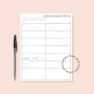 CLINICAL REPORT Sheet Printable