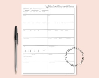 CLINICAL REPORT Sheet Printable