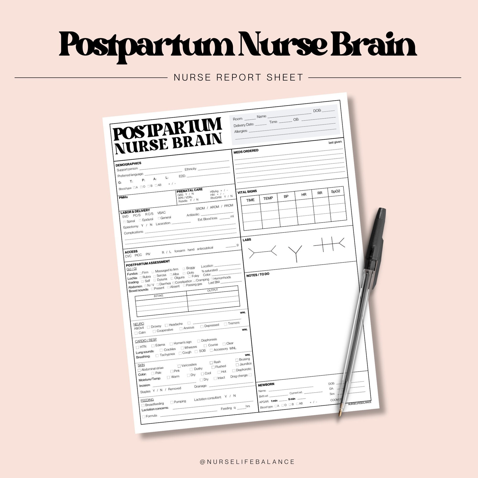 POSTPARTUM Nurse Brain 