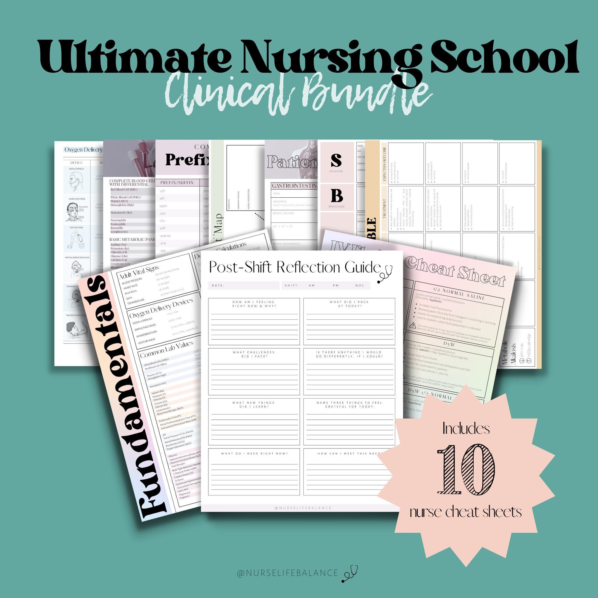 Ultimate Nursing School Clinical Bundle | Etsy