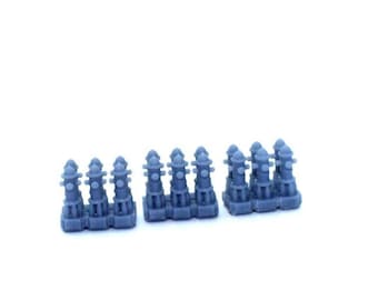 H0 1/87 SCALE (18) Fire Hydrants Unfinished Resin Model Kit
