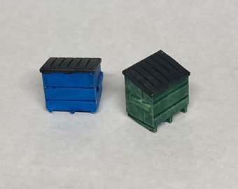 N 1/160 SCALE (3) Dumpster, Unfinished Resin Model Kit