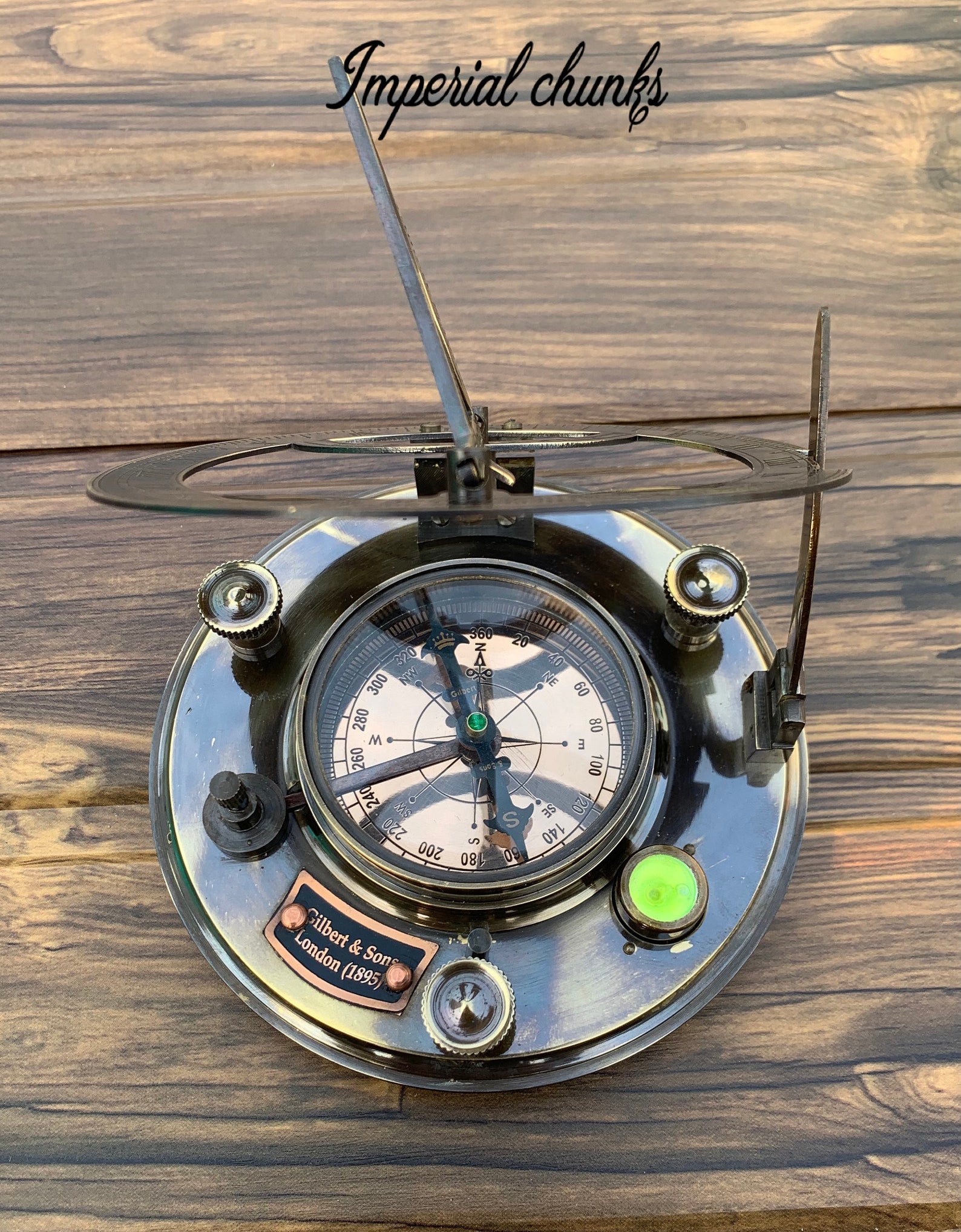 Brass Antique Sundial Compass Gilbert & son 5 Inches Brass Etsy