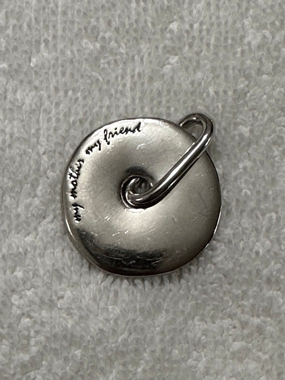 Vintage Sterling Silver “My mother my friend” pendant