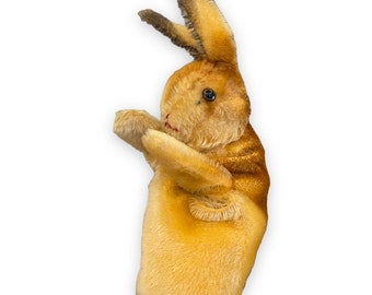 VINTAGE  Steiff RABBIT Hand PUPPET Mohair Bunny Collectible