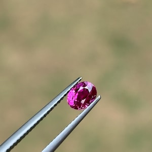 Natural Mozambique Ruby 0.87ct Oval Cut | 5.5x4.2mm Loose Ruby Gemstone | Pinkish Red Ruby for Engagement Ring | July Birthstone