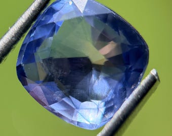 Investment Grade 1.565ct Unheated Blue Sapphire | 6x6mm Cushion Cut Ceylon Sapphire | Rare No Heat Natural Loose Stone | N-15