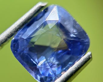 1.59 Ct Natural Unheated Sri Lankan Sapphire | Vivid Blue Cushion Cut | Rare Ceylon Loose Gemstone for Engagement Ring | N-15