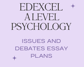 Edexcel Aレベル心理学：問題と議論 基本的なエッセイプラン