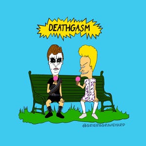 Pegatina de Beavis y Butthead con orgasmo mortal