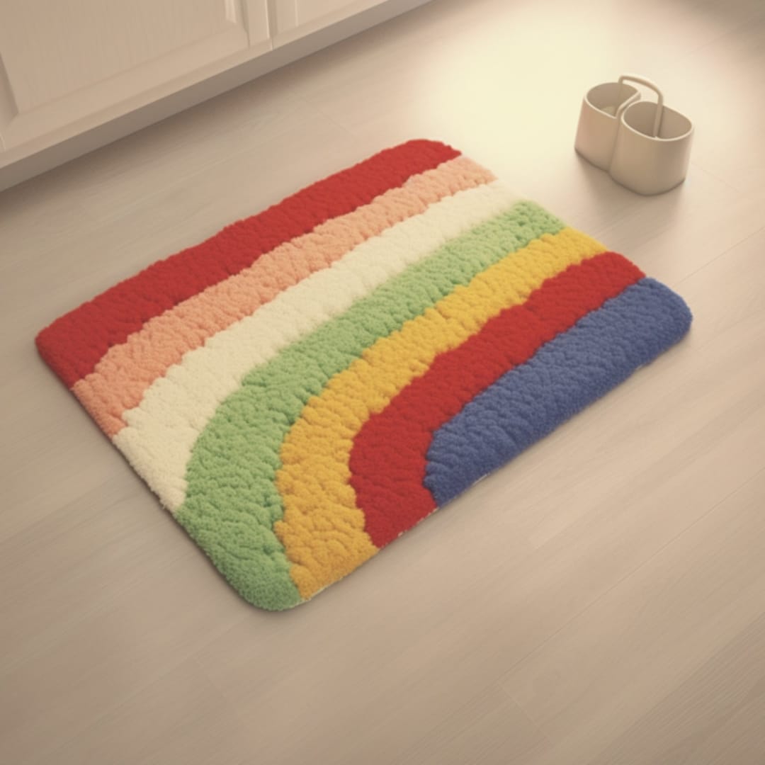 Rainbow Bath Mat LGBT Pride Bathroom Rug Soft Flush Nonslip Etsy