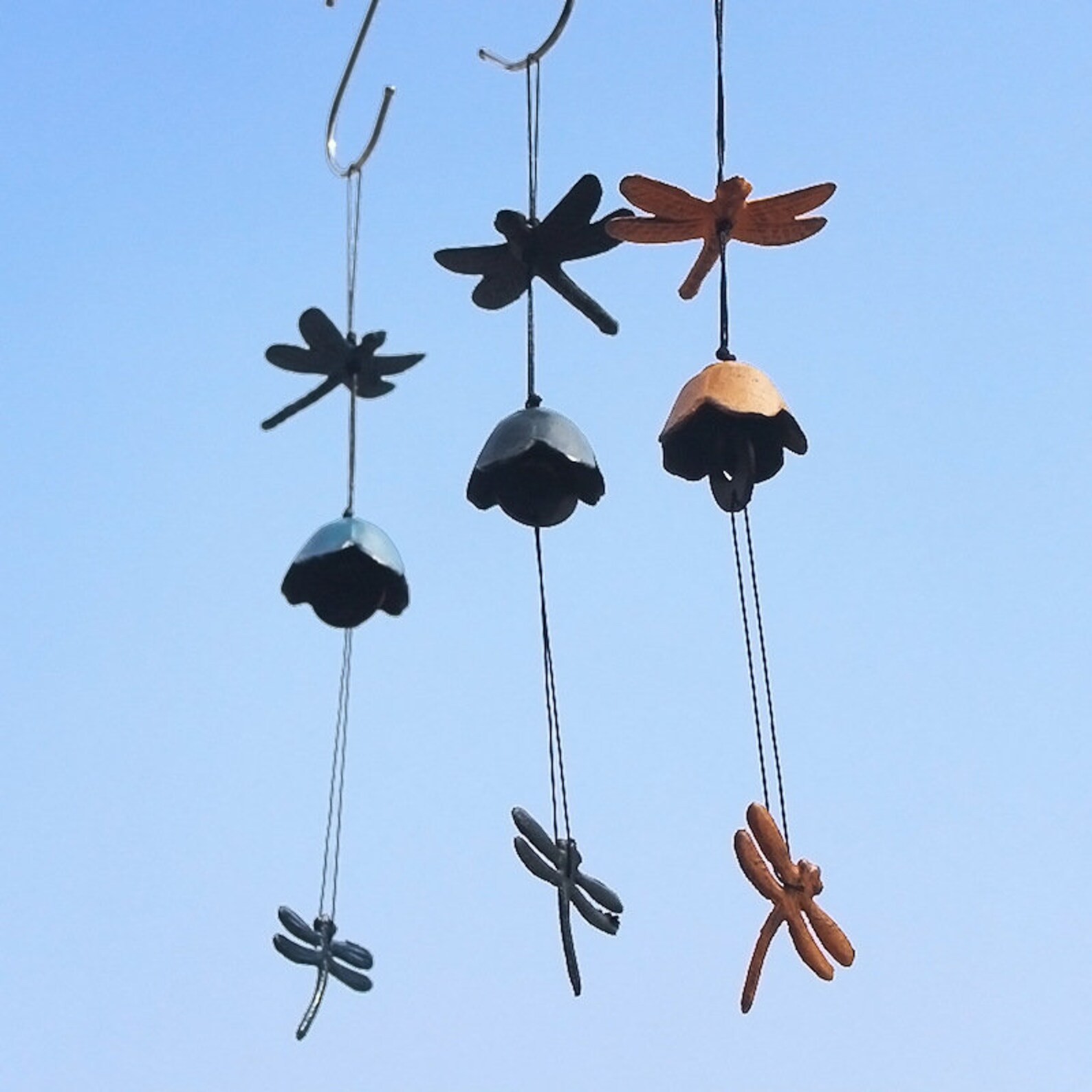 Dragonfly Wind Chime Japanese Style Iron Bell Ring Windchime Etsy