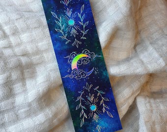 Holographic Silver Foil Night Sky Bookmark