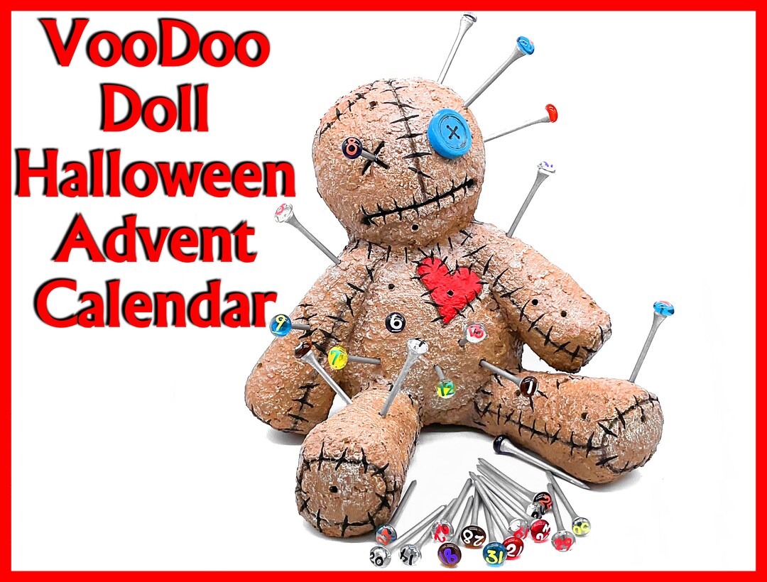 Voodoo Doll Halloween Advent Calendar Countdown Sculpture Etsy