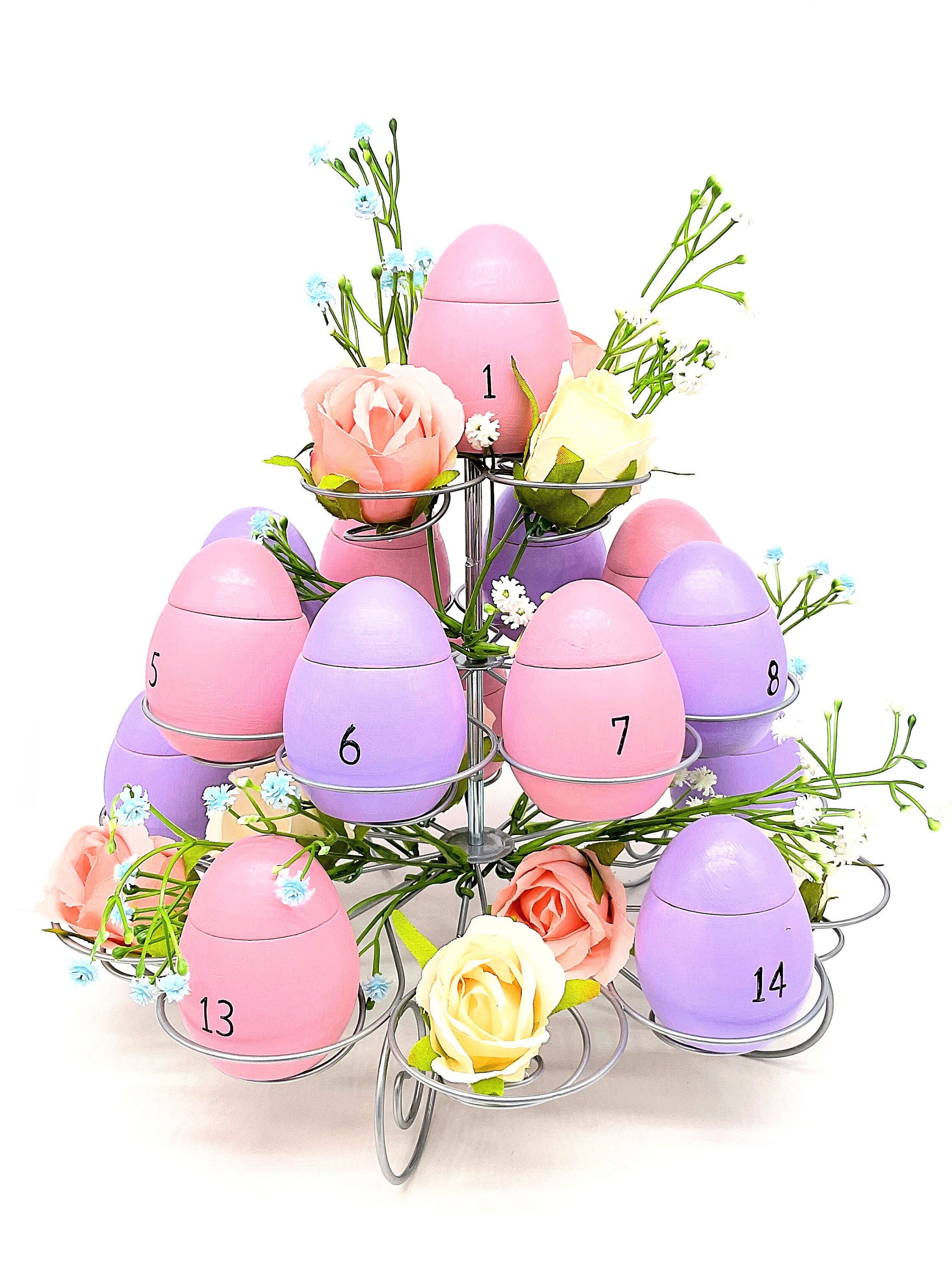 Easter Countdown Fillable Egg Advent Calendar Centerpiece Etsy