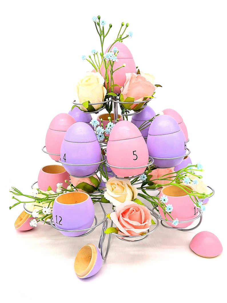 Easter Countdown Fillable Egg Advent Calendar Centerpiece Etsy