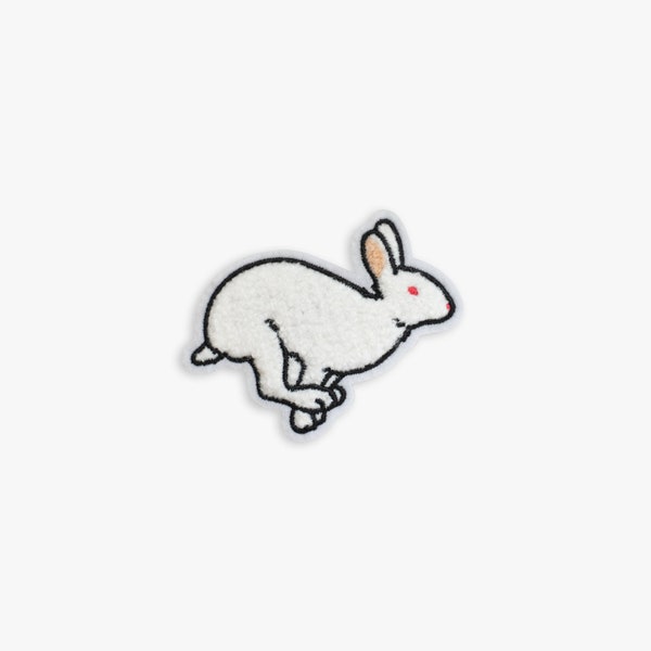 Rabbit Embroidered Chenille Iron-on Patch