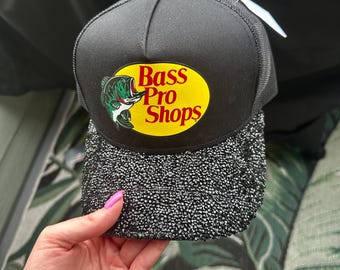 Bedazzled Bass Pro Shop Hat - Etsy display picture 3