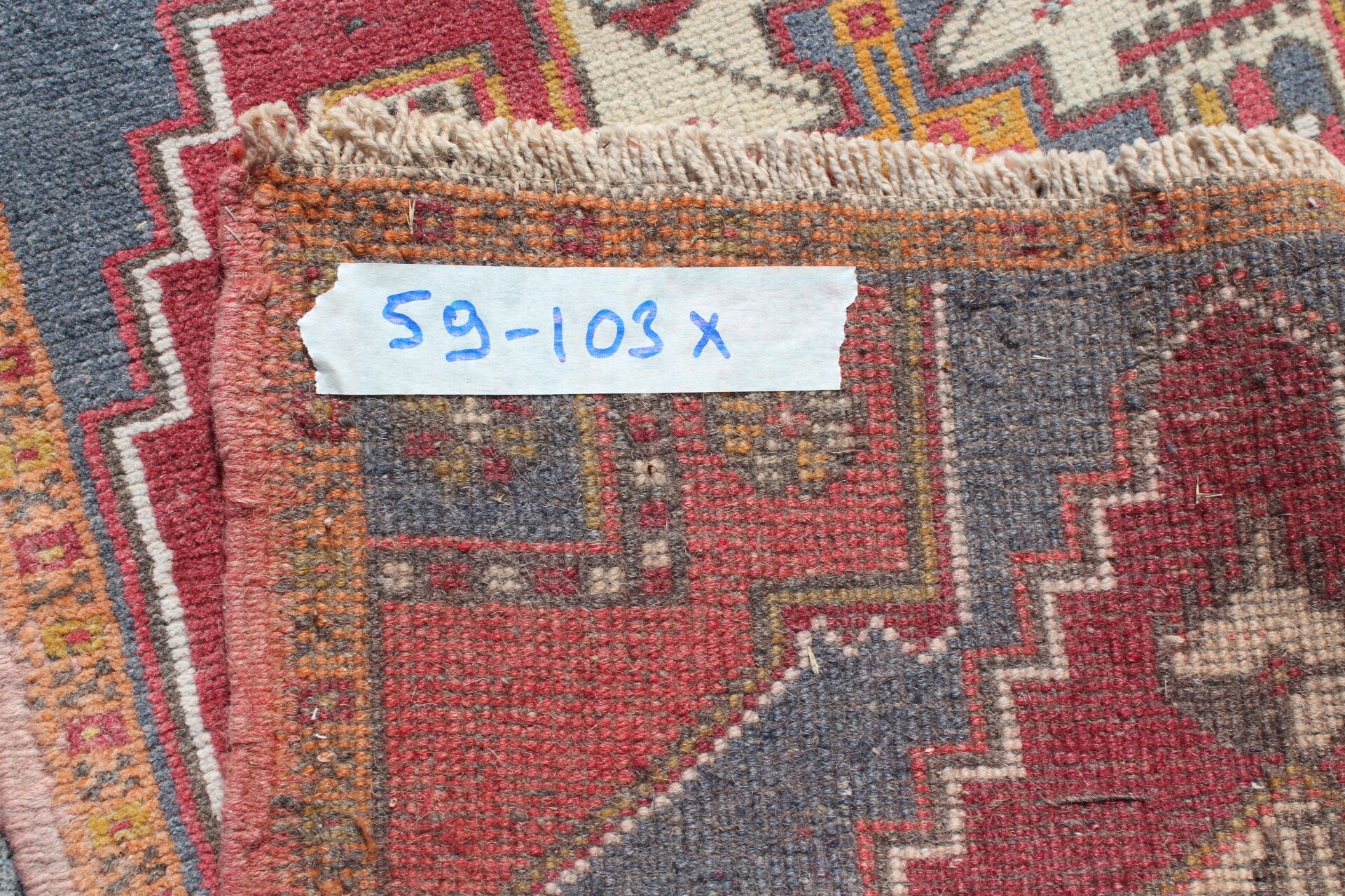 SMALL TURKISH RUG, 23x40 Inch,59x103 Cm , Oushak Rug, Hand Made Rug