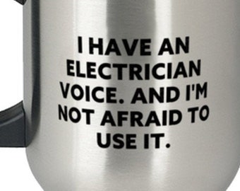 Electrician Gifts, Funny Electrician Travel Mug for Coworkers Friends Boss Electrician Birthday Christmas Present Gift Idea for Electricians