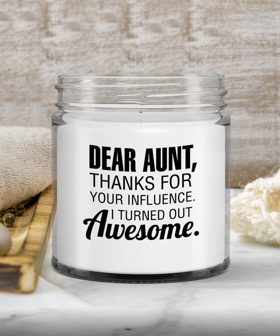Aunt Gift Funny Cute Unique Candle For Aunt Birthday Etsy