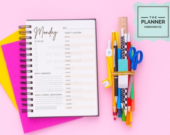 Daily Planner | Day Planner | Template | Productivity Planner | Work Day Organizer | Printable Planner | Instant Download | PDF Template