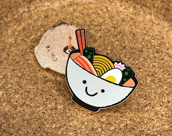 Kawaii Cute Sushi Ramen Bowl Enamel Pin