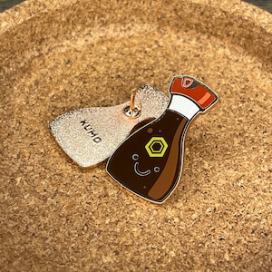 Kawaii Cute Soy Sauce Bottle Enamel Pin