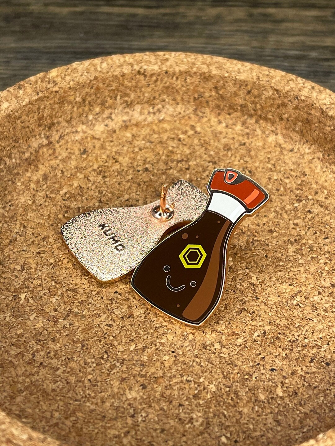 Kawaii Cute Soy Sauce Bottle Enamel Pin Etsy
