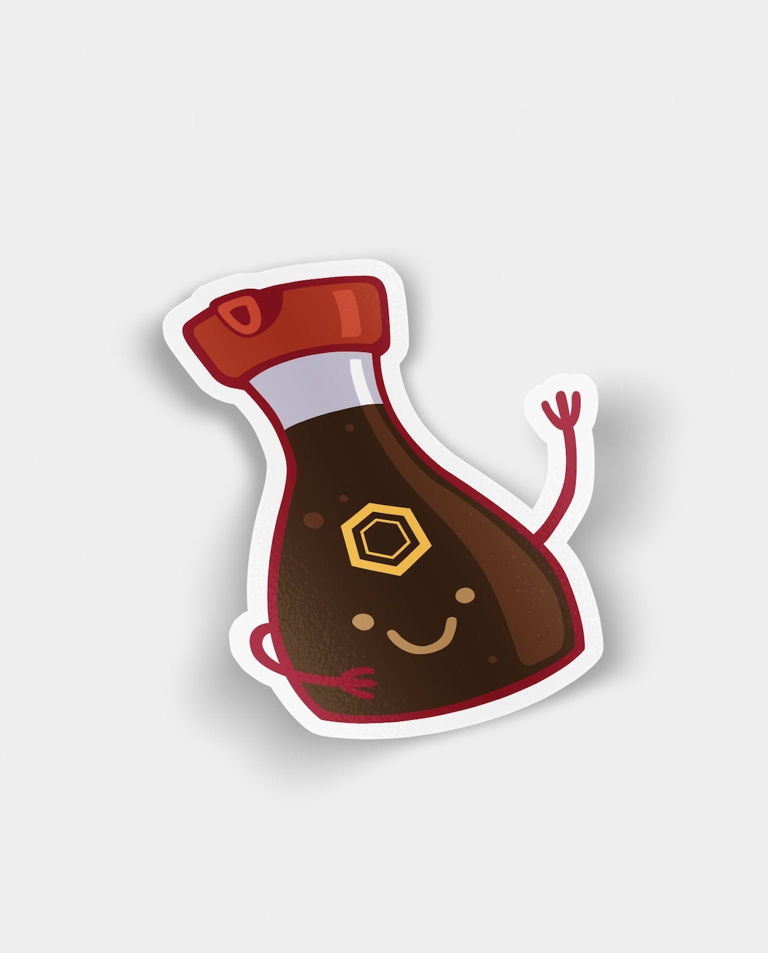 Kawaii Cute Soy Sauce Bottle Cute Die Sticker Etsy